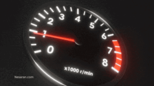 A speedometer needle swinging up to full speed